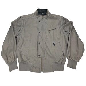 Members Only By Europe Craft Jacket Men 38 Rainbow Tag Vintage Zip Sleeves Vest